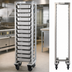 Thumbnail image #3 for Channel Manufacturing LPNS-15 Lo Profile Nesting Aluminum Steam Table Pan Rack, End Load, 15-Pan Capacity