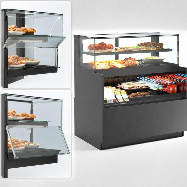 Product image #3 for Reveal Combination Convertible Service Above Refrigerated Self-Service Case, 47-3/4 Inch, Freestanding, Self-Contained