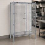 Thumbnail image #3 for Eagle Group QuadTruss SC2430 Stationary Chrome-Plated Wire Security Cage with Padlock-Ready Double Doors, 33-1/4 x 27-1/4 x 67 Inches