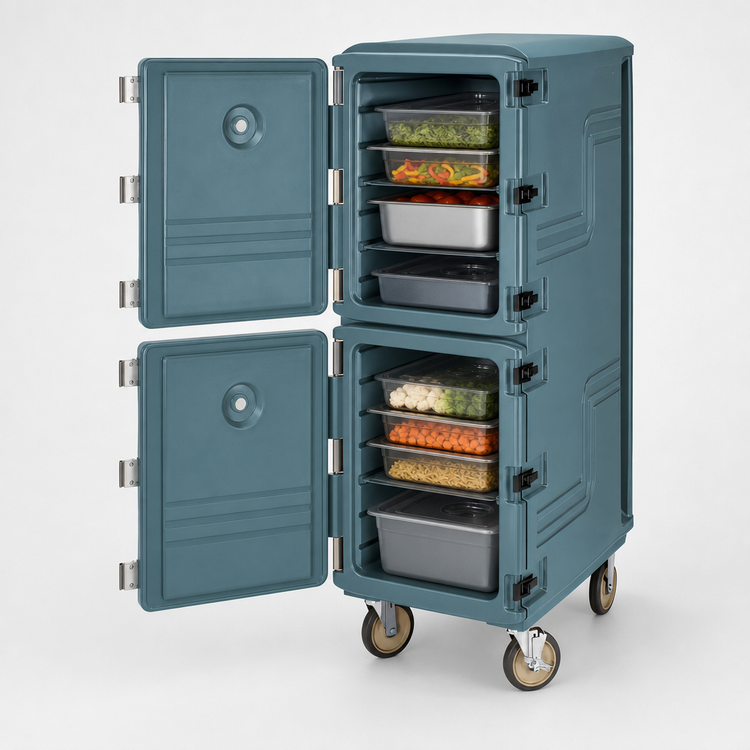 Product image #4 for Cambro Camcart Double-Cavity Insulated Food Storage Box Cart for 18 x 26 Pans