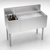 Thumbnail image #3 for Krowne Royal Series Stainless Steel 42-Inch Underbar Combination Ice Bin with Right-Side 30-Inch Ice Bin, 12-Inch Insulated Bottle Storage, and 10-Circuit Cold Plate