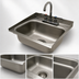 Thumbnail image #3 for Advance Tabco Drop-In 1-Compartment Sink with Gooseneck Faucet, 14 x 10 x 5 Bowl, 304 Stainless Steel