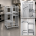 Thumbnail image #3 for Channel Manufacturing 424A Double-Section Aluminum Cafeteria Tray Rack, 20 Tray Capacity, 70 Inch H