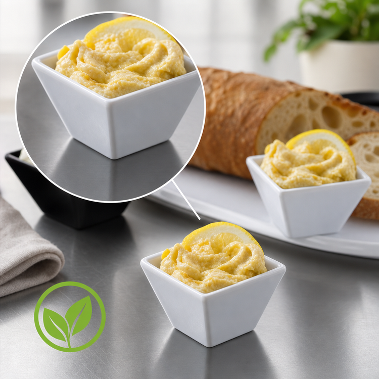 Product image #3 for American Metalcraft White 2 Inch Square Melamine Sauce Cup, 1 oz.