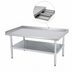 Thumbnail image #3 for Sapphire Manufacturing 12 Inch x 24 Inch Stainless Steel Equipment Stand with Galvanized Undershelf