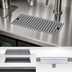 Thumbnail image #3 for Drop-In Stainless Steel Drip Tray Trough with Louvered Screen and 1/2 Inch NPT Drain
