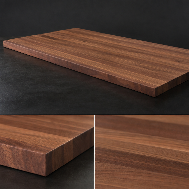 Product image #3 for John Boos Boos Block 132 Inch x 48 Inch x 1-3/4 Inch Full-Length Edge Grain American Black Walnut Kitchen Countertop