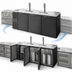 Thumbnail image #3 for True Premier Bar 84-Inch Three-Section Pass-Thru Refrigerated Draft Bar Cooler