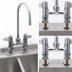 Thumbnail image #3 for equip 4-Inch Adjustable Center Deck Mount Mixing Faucet with 5-9/16-Inch Swivel Gooseneck Spout