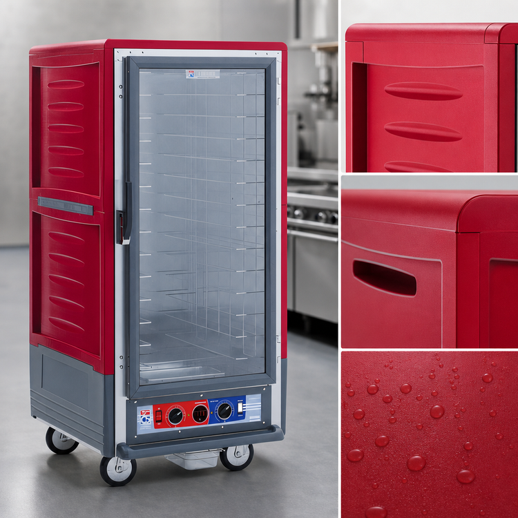 Product image #3 for Metro C5 Insulation Armour 3 Series 3/4 Height Mobile Combination Heated Holding and Proofing Cabinet with Clear Polycarbonate Door