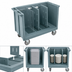Thumbnail image #4 for Cambro Adjustable Tray and Dish Cart, Slate Blue, 500 lb. Capacity