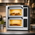 Thumbnail image #3 for PizzaMaster PM 402ED-2 Countertop Electric Stone Hearth Pizza Oven with 2 Chambers