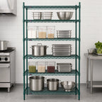 Thumbnail image #4 for Metro Super Erecta 5N437K3 Stationary Starter Wire Shelving Unit, 36W x 21D x 74H, 5 Shelves, Green Epoxy-Coated
