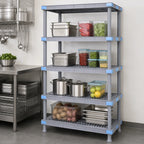 Thumbnail image #3 for Quantum Millenia QP247274VS-4 4-Shelf Polymer Shelving Starter Unit with Dunnage Stand, 72"W x 24"D x 74"H, Gray