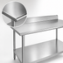 Thumbnail image #3 for Advance Tabco 144-Inch x 24-Inch Stainless Steel Work Table with 5-Inch Backsplash and Adjustable Undershelf