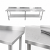Thumbnail image #3 for Sapphire 108-Inch Stainless Steel Underbar Worktable with 5-Inch Backsplash and Undershelf
