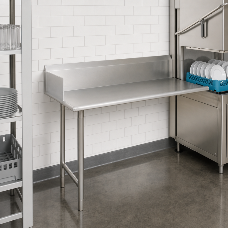 Product image #3 for John Boos Pro-Bowl 60-Inch Straight Clean Dishtable, Right-to-Left, 14-Gauge Stainless Steel