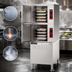 Thumbnail image #3 for Vulcan ET Series Low Water Energy Electric Floor Steamer, 2 Compartments, 24-Inch Cabinet Base, 10-Pan Capacity