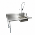 Thumbnail image #3 for BK Resources 36-Inch Straight Soiled Dish Table with Right-to-Left Operation, 20 x 20 x 8 Sink, and Pre-Rinse Faucet