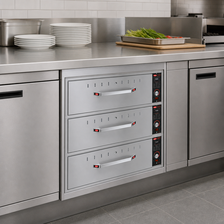 Product image #3 for Hatco Built-In Narrow 3-Drawer Warming Drawer Unit