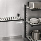 Thumbnail image #4 for Cambro Camshelving® Elevation EWSSKA2442V1580 Wall-Mounted Vented Add-On Shelf Kit, 24 x 42 Inches, Brushed Graphite