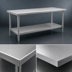 Thumbnail image #3 for Eagle Group Spec-Master T2460SEM 60 x 24 Inch Stainless Steel Work Table with 14-Gauge Top, Box Marine Edge & Adjustable Undershelf