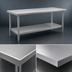 Thumbnail image #3 for Spec-Master Marine Series 60 Inches x 24 Inches Stainless Steel Work Table with Box Marine Edge & Adjustable Undershelf