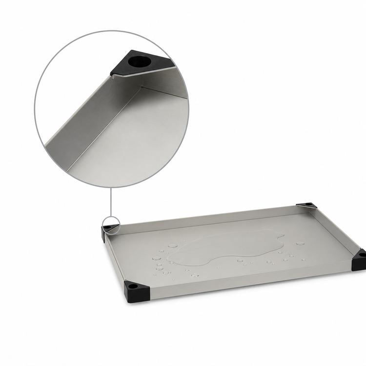 Product image #3 for Metro Super Erecta 30 in. x 21 in. Solid Flat Stainless Steel Shelf with Raised Ship's Edge