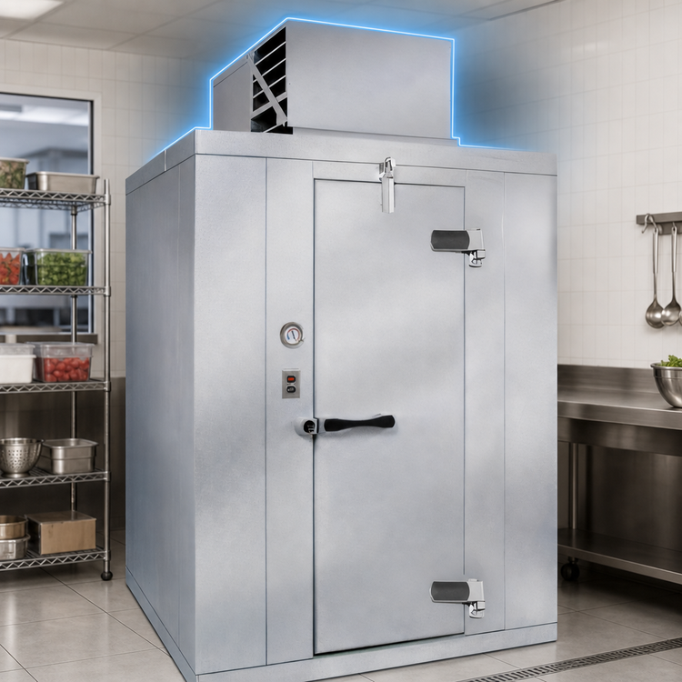 Product image #3 for Polar-Pak Indoor Floorless Walk-In Cooler with Top-Mounted Self-Contained Refrigeration
