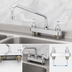 Thumbnail image #3 for T&S Brass 8-Inch Centers Deck-Mount Workboard Mixing Faucet with 12-Inch Swing Nozzle and 2.2 GPM Aerator