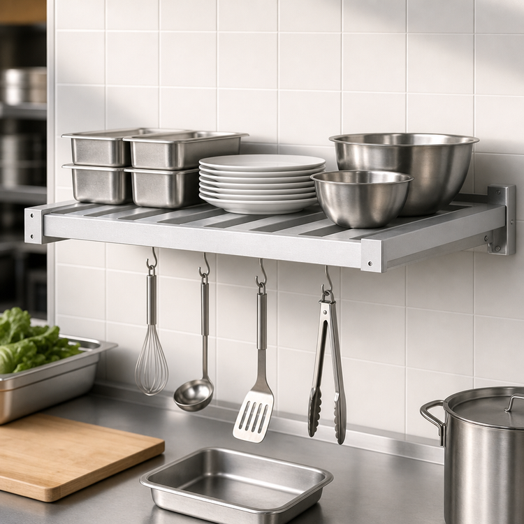 Product image #4 for New Age 2436HD Adjust-A-Shelf Heavy-Duty Wall-Mounted Aluminum Shelf, 36 x 24 Inches