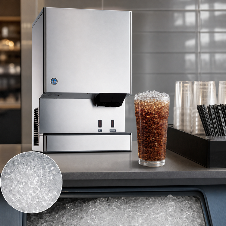 Product image #3 for Hoshizaki Opti-Serve Cubelet Ice & Water Combination Machine, Countertop, Air-Cooled, 40 lb Storage