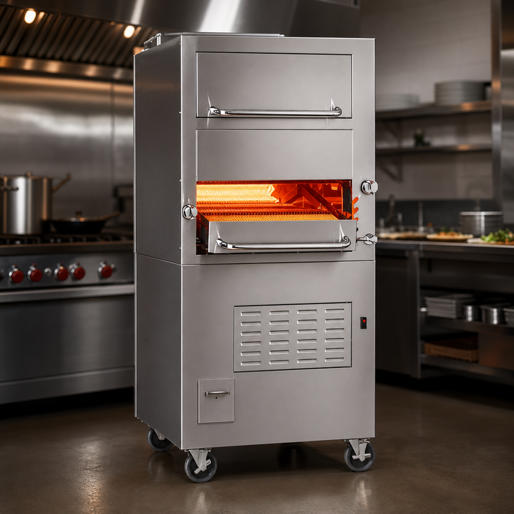 Product image #3 for Southbend Platinum Single Deck Range Match Infrared Upright Broiler with Standard Oven Base and Overhead Warming Oven, 32 Inch, Gas