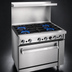 Thumbnail image #3 for Imperial Pro Series 36-Inch Gas Restaurant Range with 4 Open Burners, 12-Inch Griddle, and Convection Oven
