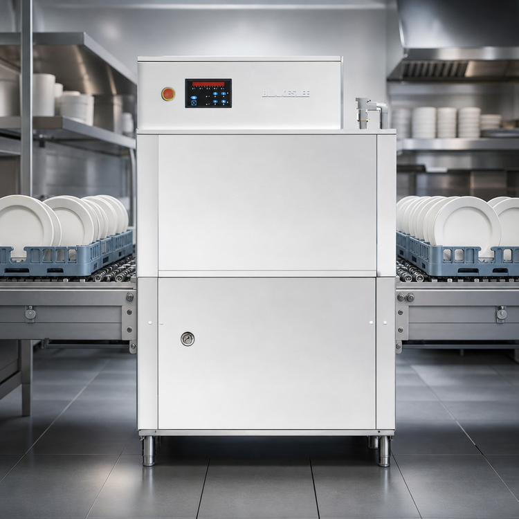 Product image #3 for Blakeslee RC44 D High-Temp Electric Floor Model Conveyor Dishwasher, Single Tank, 212 Racks/Hour