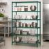 Thumbnail image #3 for 60 x 36 x 54 Inch 5-Shelf Stationary Wire Shelving Starter Kit with Green Epoxy Antimicrobial Finish