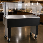 Thumbnail image #3 for Eagle Group Service Mate BPST-2 33-Inch Portable Buffet Solid Top Unit with Stainless Steel Top and Clear Double-Sided Sneeze Guard