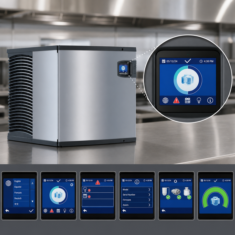Product image #3 for Manitowoc Indigo NXT IDT0620W Water-Cooled Dice Cube Ice Maker, 530 lb. per Day