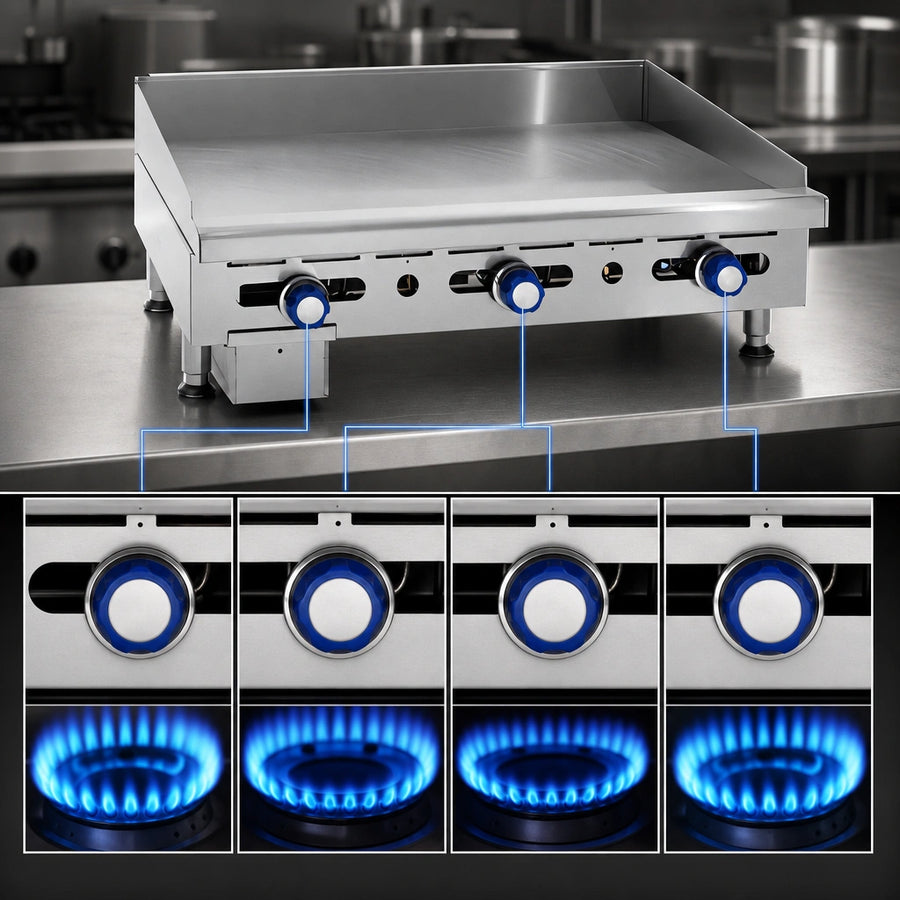 Four Manually Controlled Burners