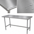 Thumbnail image #3 for Advance Tabco 120 x 30-Inch Stainless Steel Work Table, Flat Top Open Base, 16 Gauge 430 Top