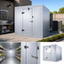 Thumbnail image #3 for AmeriKooler Outdoor Quick Ship Walk-In Freezer with Aluminum Floor and R-448A Remote Refrigeration, 5 ft 10 5/8 in W x 11 ft 9 1/4 in L x 7 ft 7 in H
