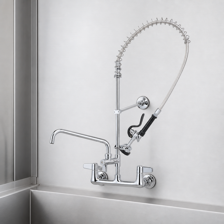 Product image #3 for equip 8-Inch Wall Mount Pre-Rinse Unit with 14-Inch Add-On Faucet