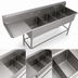 Thumbnail image #3 for John Boos Pro-Bowl 4-Compartment Stainless Steel Sink with Left Drainboard, 30