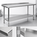 Thumbnail image #4 for Flash Furniture 60-Inch Stainless Steel Prep and Work Table with 1.5-Inch Backsplash and Undershelf