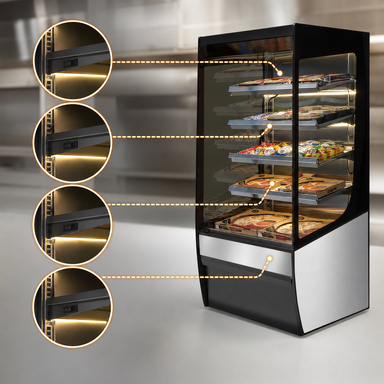 Product image #3 for Federal Industries Vision Series Heated Self-Serve High Profile Hot Food Merchandiser, 36 x 33 x 78 Inches
