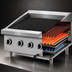 Thumbnail image #3 for Garland US Range Heavy-Duty 60-Inch Countertop Gas Radiant Charbroiler with Non-Adjustable Cast Iron Grates