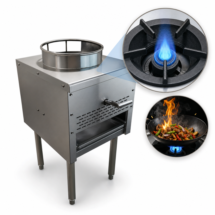 Product image #3 for Comstock-Castle 18-Inch Single Burner Gas Wok Range with 13-Inch Wok Ring, 95,000 BTU