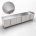 Thumbnail image #3 for John Boos 132-Inch x 36-Inch 16-Gauge Stainless Steel Cabinet Base Work Table with Hinged Doors