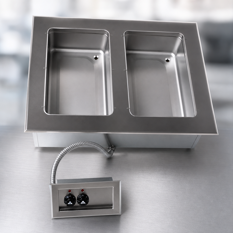 Product image #3 for Advance Tabco Triumph Supreme 2-Pan Drop-In Electric Sealed Hot Food Well with Drains, 120V