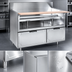 Thumbnail image #3 for La Rosa 304 Stainless Steel 78-Inch Dry-Drawer Base Equipment Stand with 4 Drawers and Richlite Cutting Board